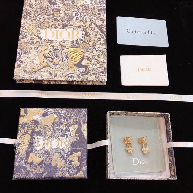 Dior飾品 迪奧經典熱銷款鎖頭 滿鑽 愛心 滿鑽耳環  zgd1127
